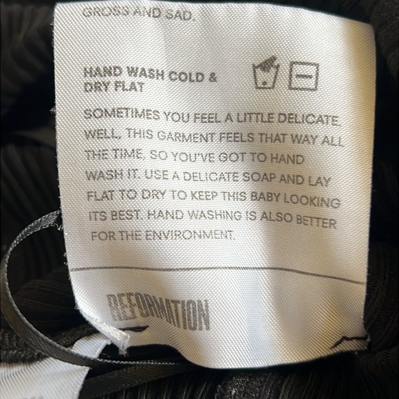 Reformation‎ Ribbed Knit Wide-Leg Jumpsuit Black XS - Picture 12 of 13